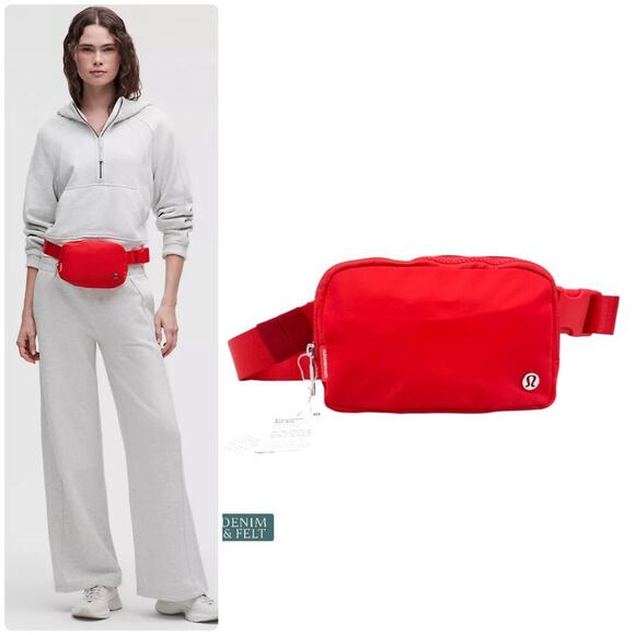 Lululemon Everywhere Belt Bag 1L in True Red – Water-Repellent Casual Bag NEW - Picture 1 of 16